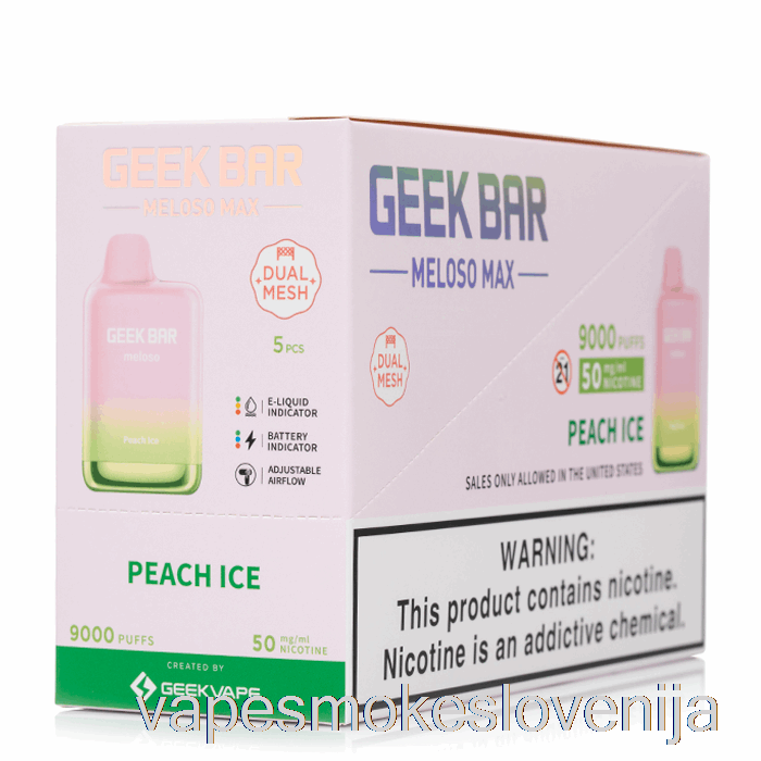 Vape Slovenija [5-pack] Geek Bar Meloso Max 9000 Za Enkratno Uporabo